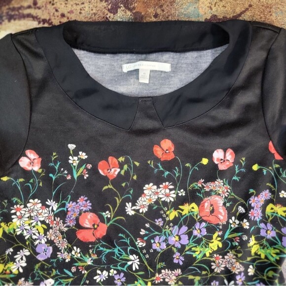 Women's Size 14 Black Multi Floral Print Sleeveless Dress BEAUTIFUL - Picture 7 of 14